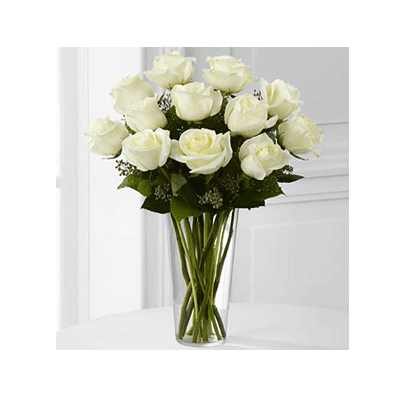  ® | Arreglo de 12 rosas blancas Envio de Flores a Domicilio |  envio de flores